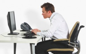 desk worker poor posture